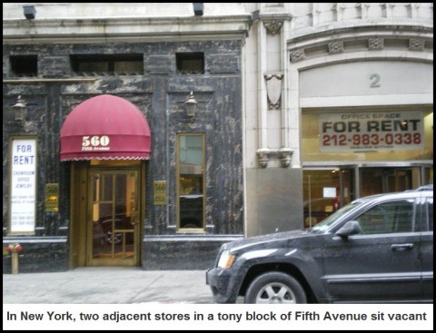 Two vacant stores