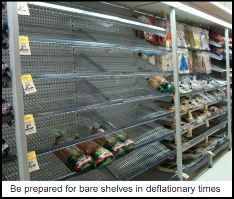 Be prepared for bare shelves in deflationary times