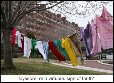 Eyesore, or a virtious sign of thrift?