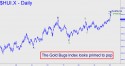 Gold Bugs Index (HUI) price chart with targets