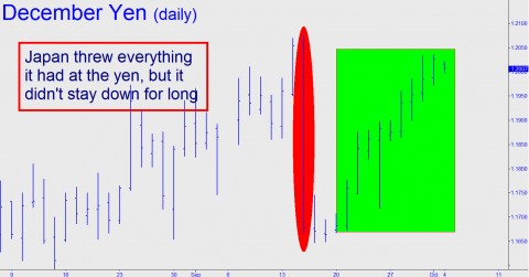 Japan threw everything it had at the yen, but it didn't stay down for long