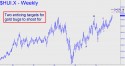 Gold Bugs Index (HUI) price chart with targets