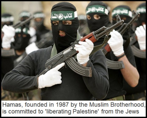 Hamas, founded in 1987 by the Muslin Brotherhood, is committed to "liberating Palestine" from the Jews