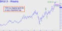 Gold Bugs Index (HUI) price chart with targets