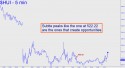 Gold Bugs Index (HUI) price chart with targets